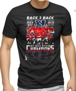 Tampa Bay Buccaneers Back 3 Back 2023 Nfc South Division Champions Signatures Shirt