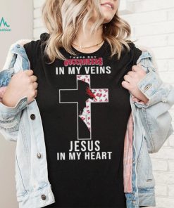 Tampa Bay Buccaneers NFL In My Veins Jesus In My Heart Cross 2024 T Shirt