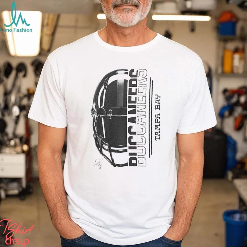 Tampa Bay Buccaneers Starter Half Helmet Logo White T Shirt Tampa Bay Buccaneers Starter Half Helmet Logo White T Shirt