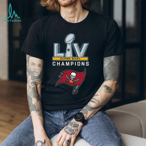 Tampa Bay Buccaneers Super Bowl LV Logo Panel tee shirt