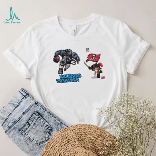 Tampa Bay Buccaneers VS Carolina Panthers NFL 2024 mascot cartoon football shirt