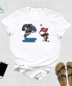 Tampa Bay Buccaneers VS Carolina Panthers NFL 2024 mascot cartoon football shirt