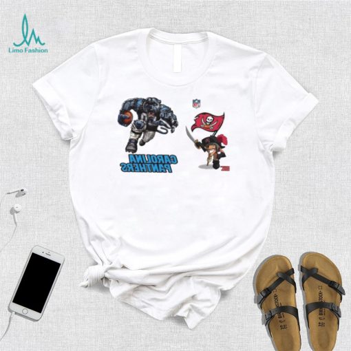 Tampa Bay Buccaneers VS Carolina Panthers NFL 2024 mascot cartoon football shirt