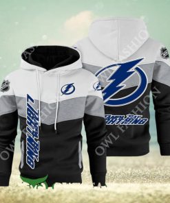 Tampa Bay Lightning NHL Hockey Black White Printed Hoodie