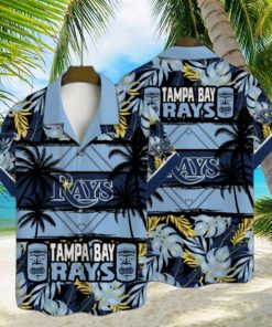 Tampa Bay Rays Tropical Leaf Tiki Design Hawaiian Shirt