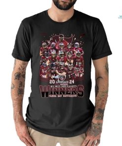 Tampa bay buccaneers 2024 nfc wild card playoffs winners team player name signature shirt