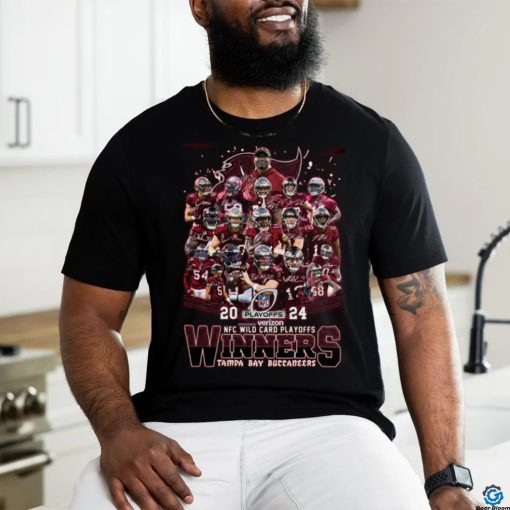 Tampa bay buccaneers 2024 nfc wild card playoffs winners team player name signature shirt