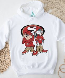 Tasmanian Devil and Bugs Bunny hip hop San Francisco 49ers football logo t shirt