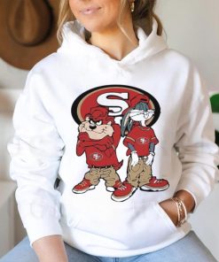 Tasmanian Devil and Bugs Bunny hip hop San Francisco 49ers football logo t shirt