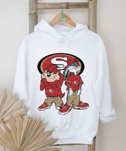 Tasmanian Devil and Bugs Bunny hip hop San Francisco 49ers football logo t shirt