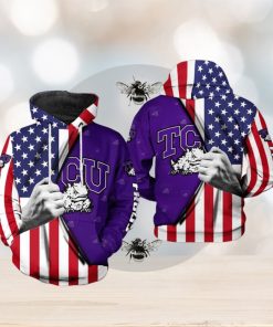 Tcu Horned Frogs NCAA US Flag 3D Printed Hoodie