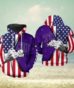 Tcu Horned Frogs NCAA US Flag 3D Printed Hoodie