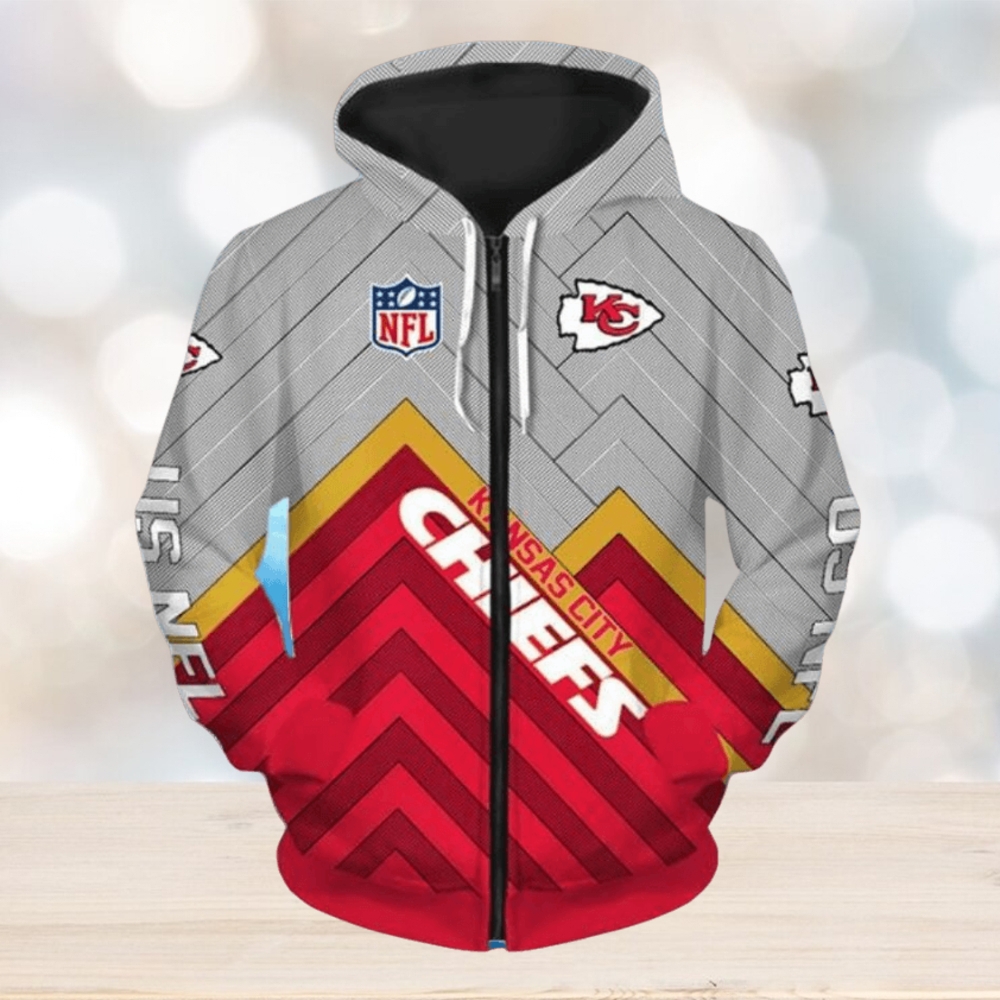 Team Kansas City Chiefs NFL Zip Hoodies Print Full Team Kansas City Chiefs NFL Zip Hoodies Print Full