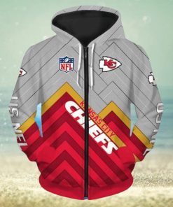 Team Kansas City Chiefs NFL Zip Hoodies Print Full