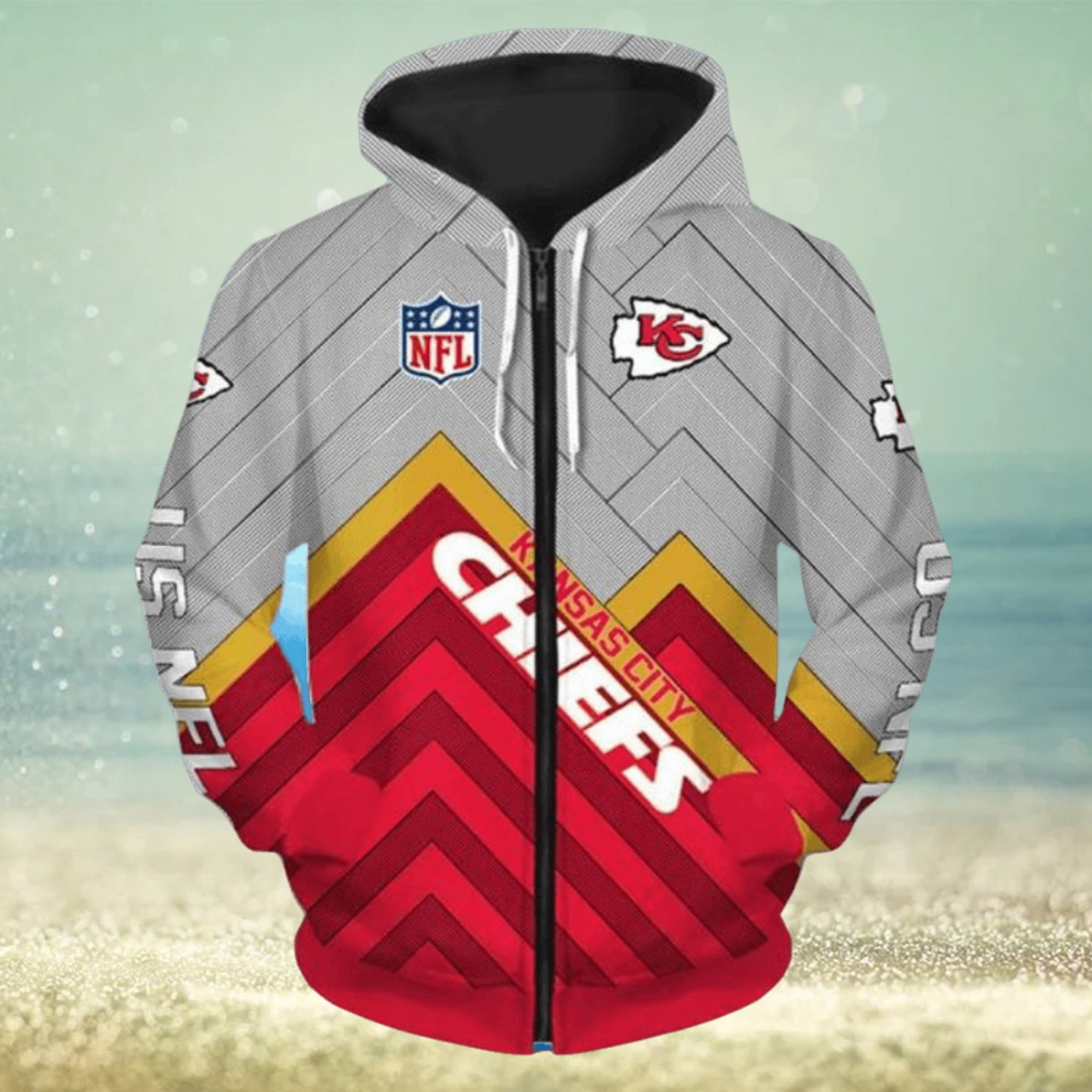 Team Kansas City Chiefs NFL Zip Hoodies Print Full Team Kansas City Chiefs NFL Zip Hoodies Print Full