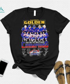 Team Usa is Golden 2024 U.S. National Junior team Champions player signatures logo shirt