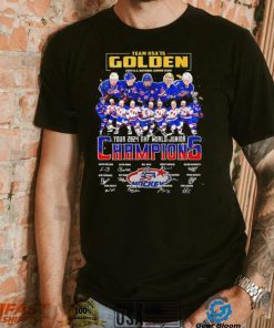 Team Usa is Golden 2024 U.S. National Junior team Champions player signatures logo shirt