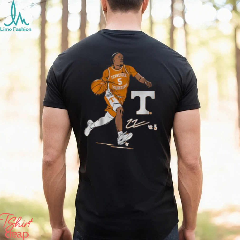 Tennessee Basketball Zakai Zeigler Superstar Pose T Shirt Tennessee Basketball Zakai Zeigler Superstar Pose T Shirt