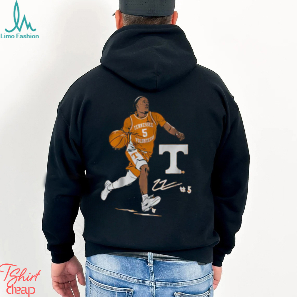 Tennessee Basketball Zakai Zeigler Superstar Pose T Shirt Tennessee Basketball Zakai Zeigler Superstar Pose T Shirt