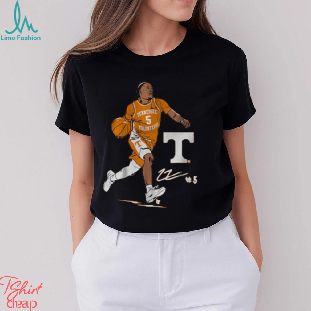 Tennessee Basketball Zakai Zeigler Superstar Pose T Shirt Tennessee Basketball Zakai Zeigler Superstar Pose T Shirt