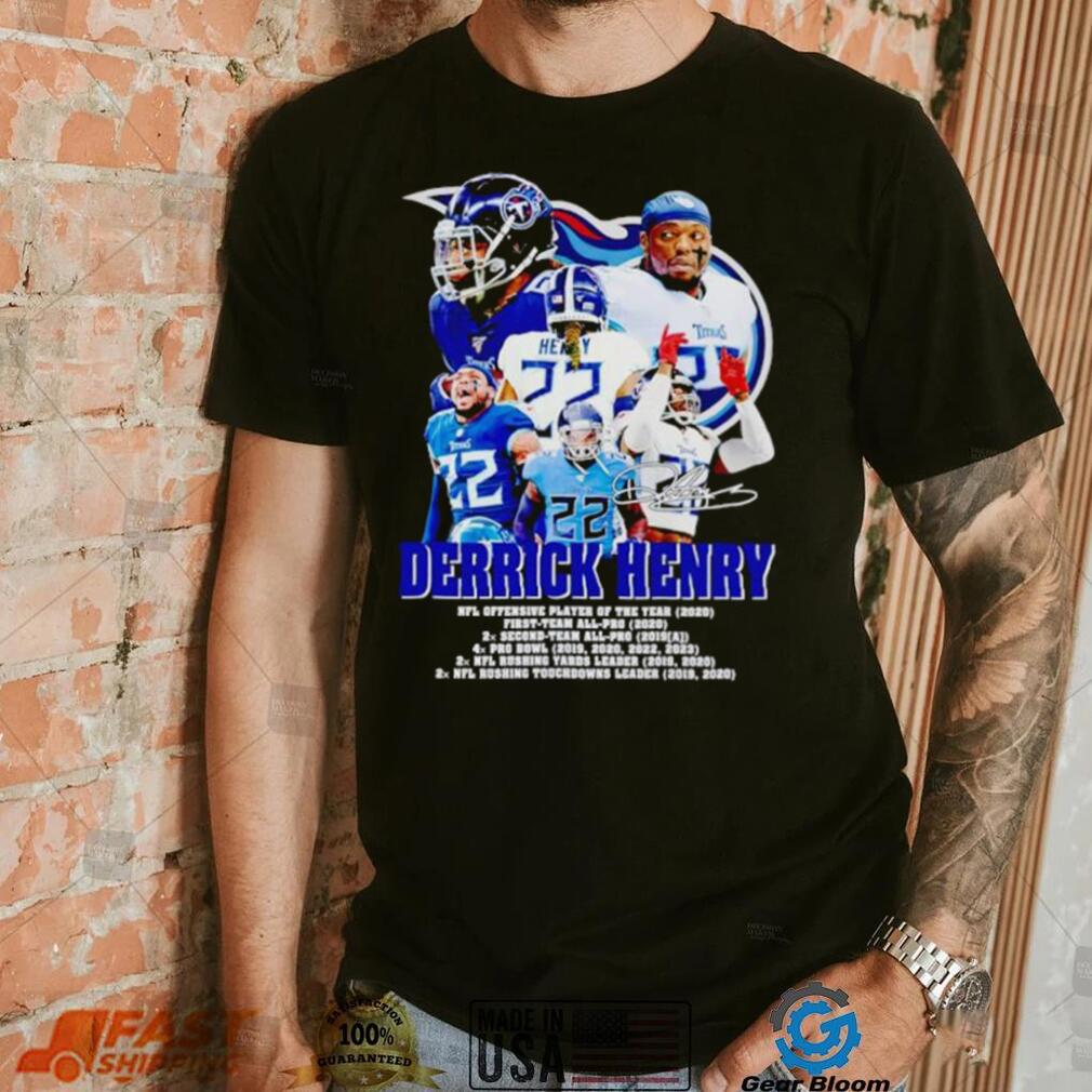 Tennessee Titans Derrick Henry NFL Offensive Player of the year signature shirt Tennessee Titans Derrick Henry NFL Offensive Player of the year signature shirt