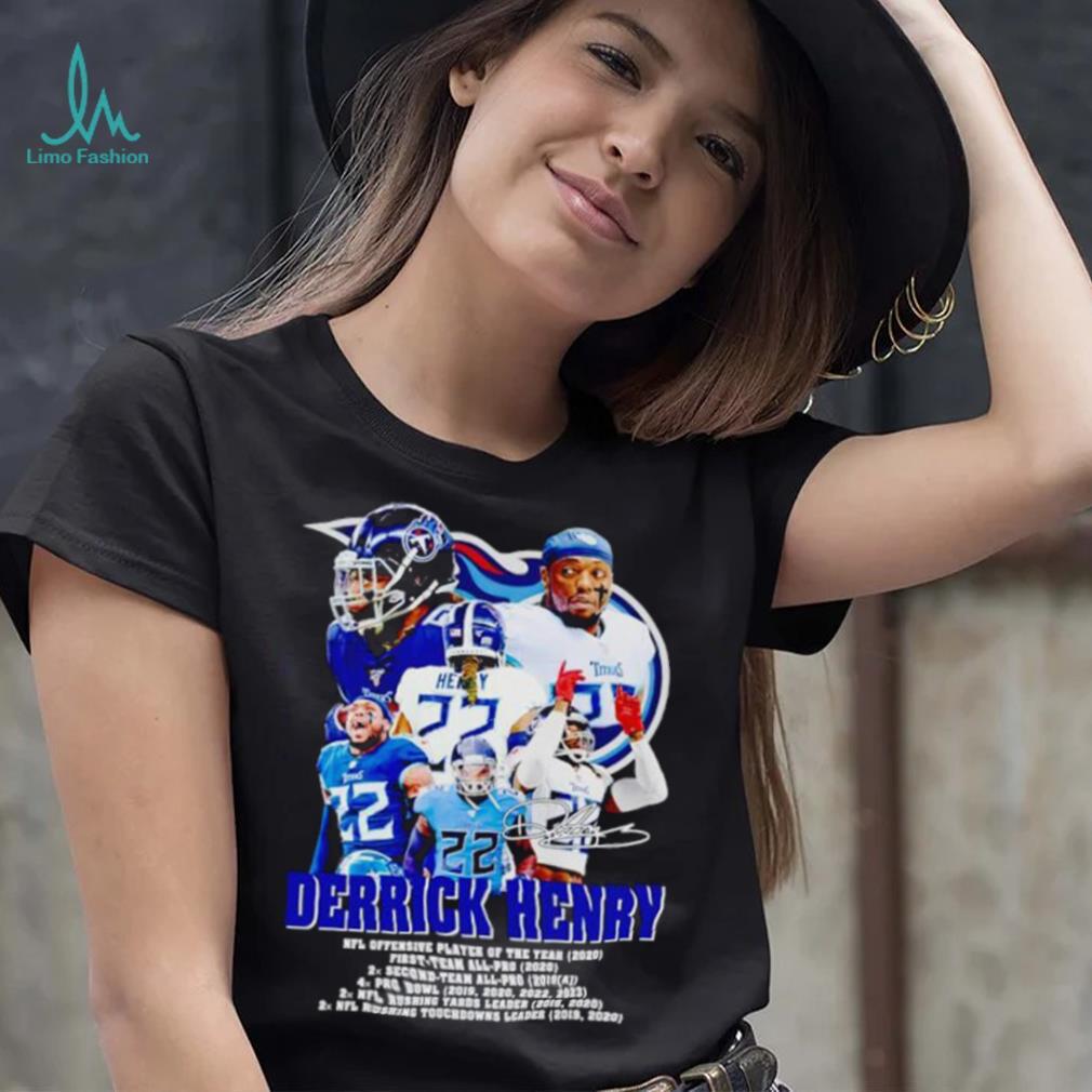 Tennessee Titans Derrick Henry NFL Offensive Player of the year signature shirt Tennessee Titans Derrick Henry NFL Offensive Player of the year signature shirt