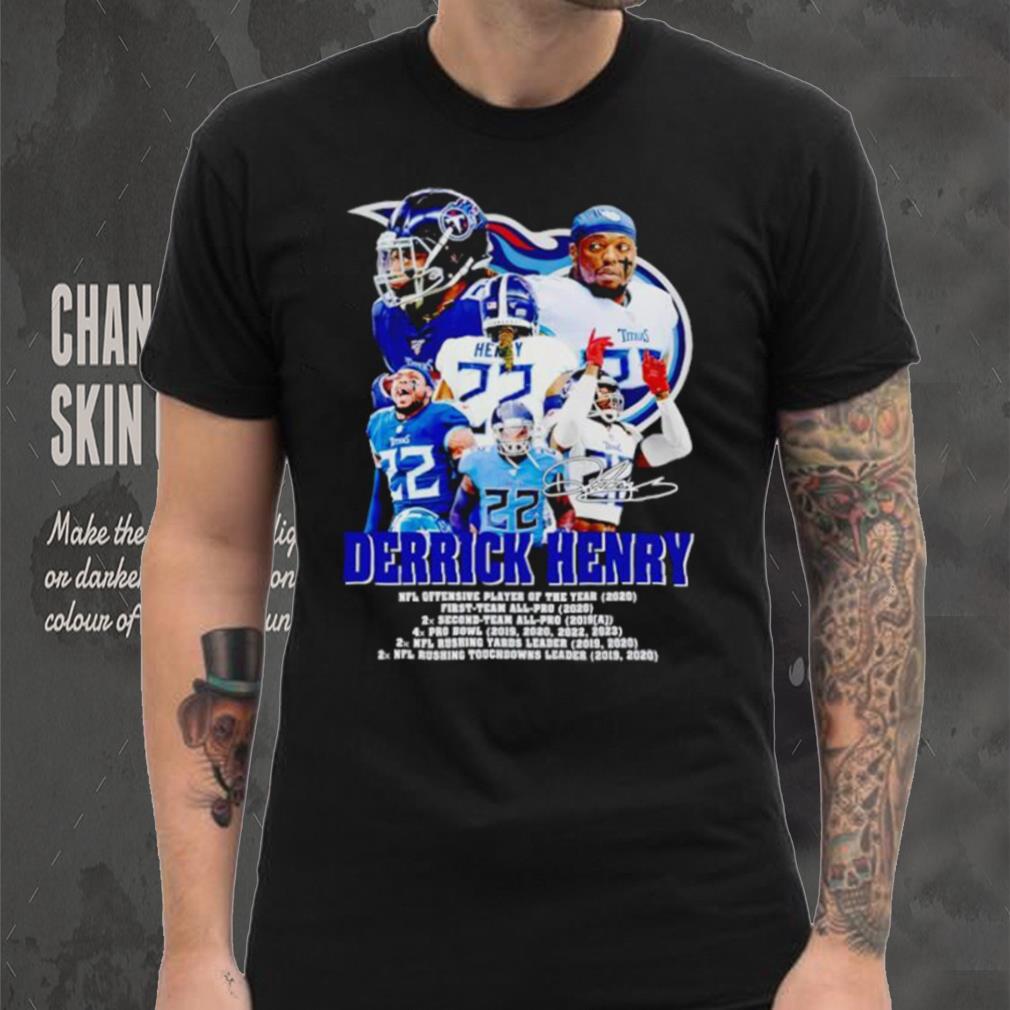Tennessee Titans Derrick Henry NFL Offensive Player of the year signature shirt Tennessee Titans Derrick Henry NFL Offensive Player of the year signature shirt