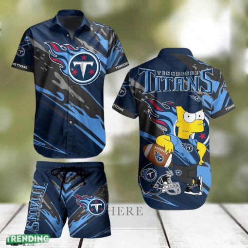 Tennessee Titans Football NFL Bart Simpson Hawaiian Shirt And Short For Best Fans Gift New Trending Beach Holiday