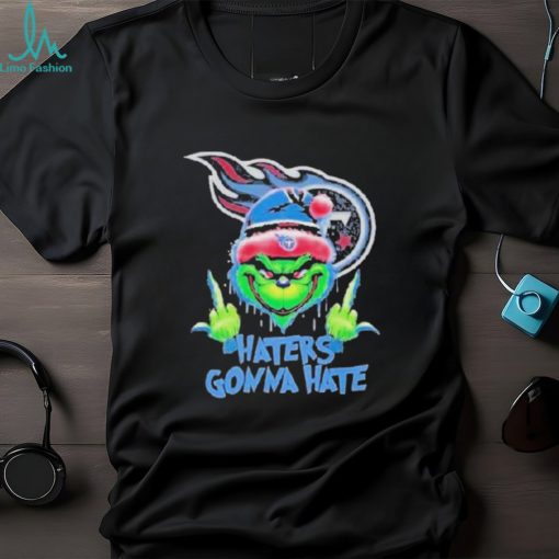 Tennessee Titans Grinch Middle Finger Haters Gonna Hate Logo Shirt