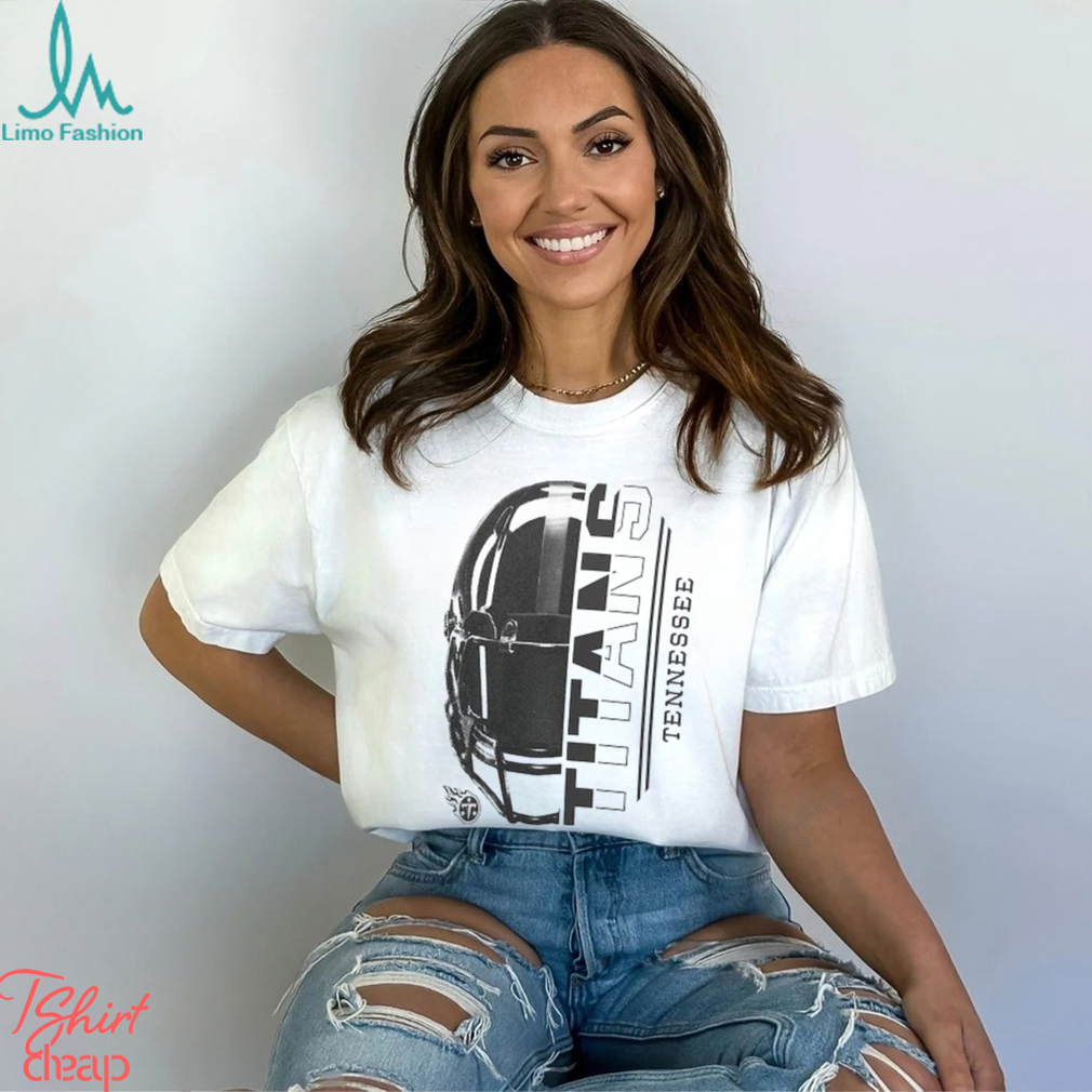 Tennessee Titans Starter Half Helmet Logo White T Shirt Tennessee Titans Starter Half Helmet Logo White T Shirt
