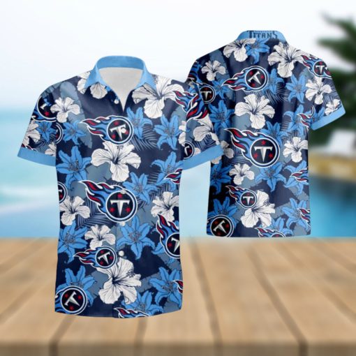 Tennessee Titans Tropical Flower Aloha Hawaiian Shirt And Short Summer Shirt