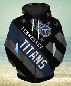 Tennessee Titans Zipper Striped Banner Dark Type Hoodies Print Full