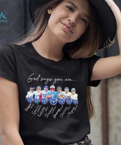 Tennessee Titans god says you are unique special lovely precious strong chosen forgiven shirt