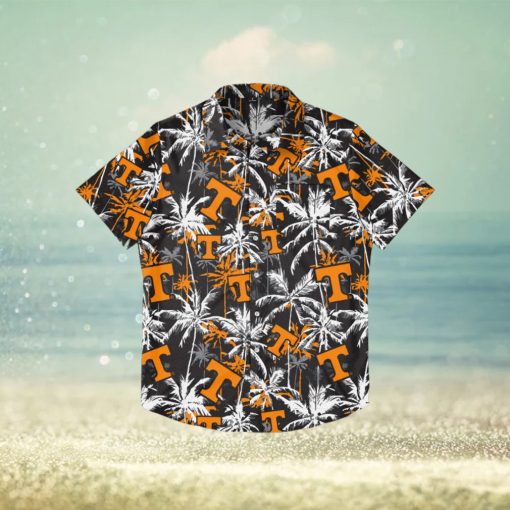 Tennessee Volunteers Black Floral Hawaiian Shirt