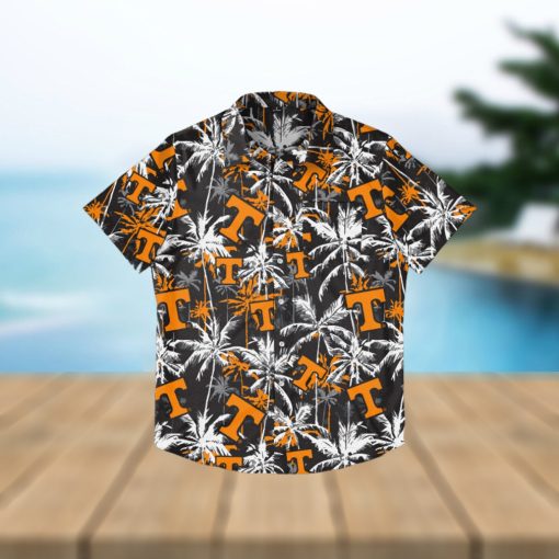 Tennessee Volunteers Black Floral Hawaiian Shirt