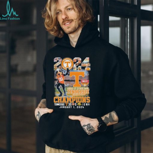 Tennessee Volunteers Mascot 2024 Cheez It Citrus Bowl Champions Tennessee 35 0 Iowa January 12024 T Shirt