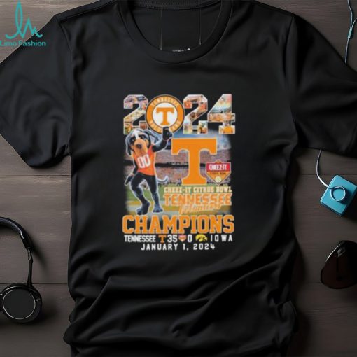 Tennessee Volunteers Mascot 2024 Cheez It Citrus Bowl Champions Tennessee 35 0 Iowa January 12024 T Shirt