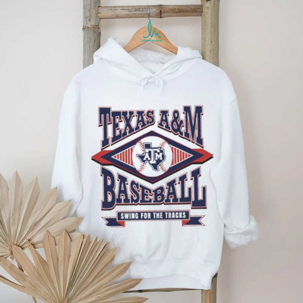 Texas A and M Aggies baseball swing for the tracks logo t shirt Texas A and M Aggies baseball swing for the tracks logo t shirt