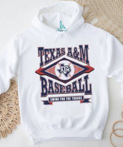 Texas A and M Aggies baseball swing for the tracks logo t shirt