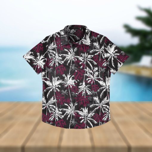 Texas A&M Aggies Black Floral Hawaiian Shirt