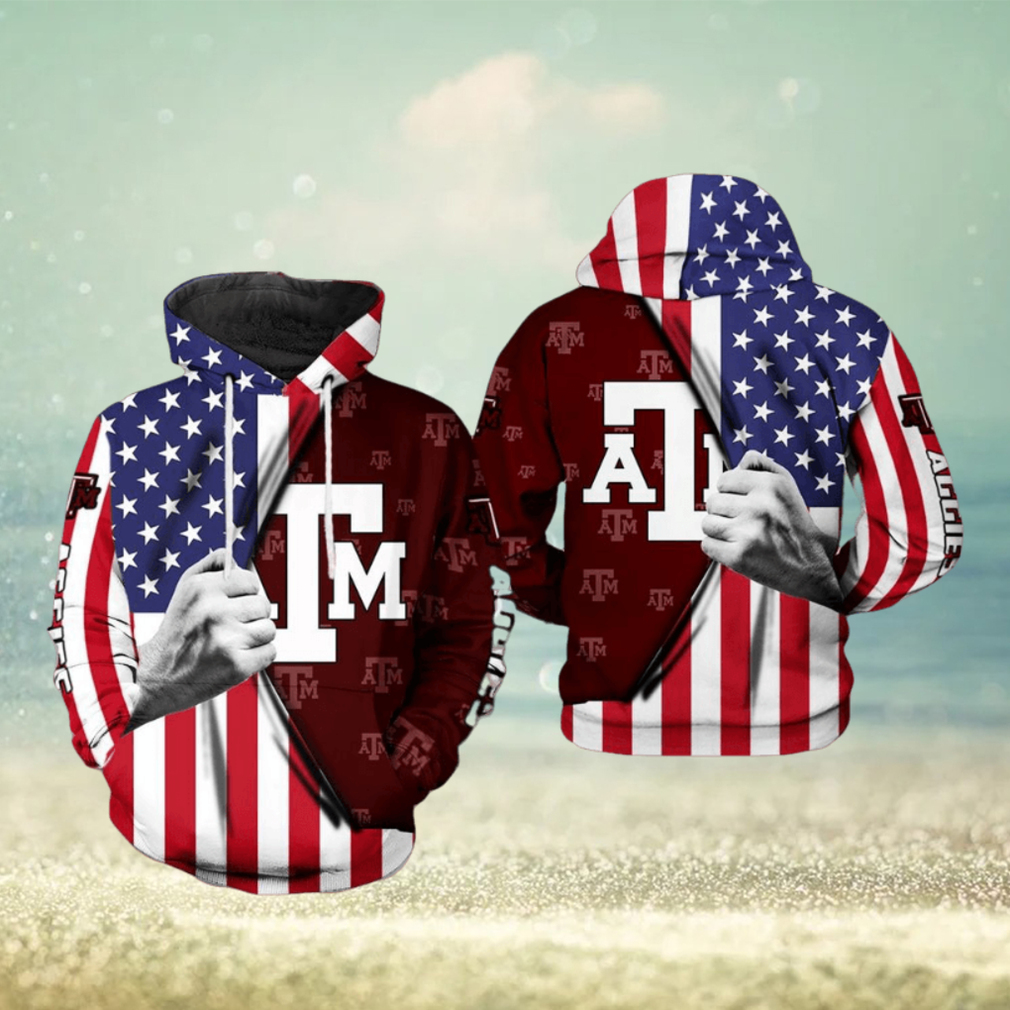 Texas A&M Aggies NCAA US Flag 3D Printed Hoodie Texas A&M Aggies NCAA US Flag 3D Printed Hoodie