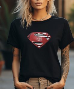 Texas AM Aggies Superman logo shirt