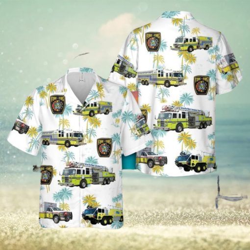 Texas Dallas Fort Worth Airport Fire Department Hawaiian Shirt Summner Vacation Shirt