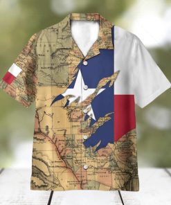 Texas Flag And Map AOP Hawaiian Shirt Aloha Summer Lover Gift Shirt