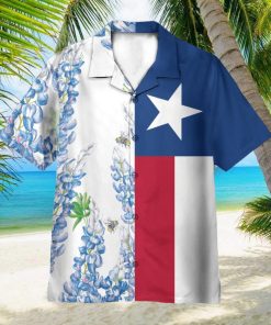 Texas Flag Bluebonnets AOP Hawaiian Shirt Aloha Summer Lover Gift Shirt