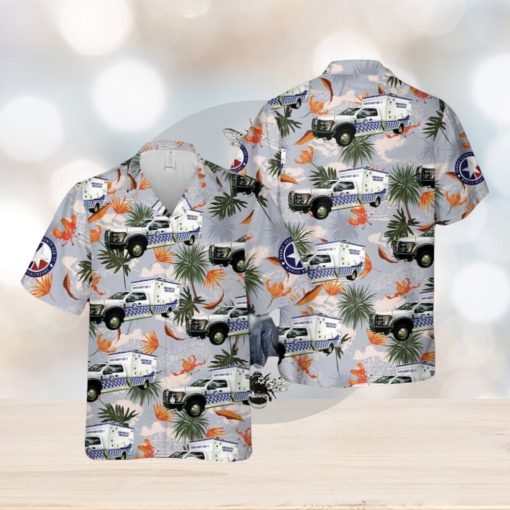 Texas Harris County ESD 11 Mobile Healthcare Hawaiian Shirt 3D Printed Aloha Summer Shirt