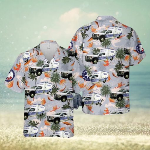 Texas Harris County ESD 11 Mobile Healthcare Hawaiian Shirt 3D Printed Aloha Summer Shirt