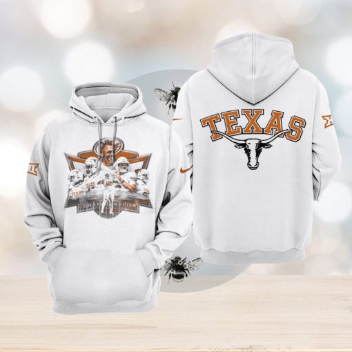 Texas Longhorns Championship Nike Logo White Design 3D Hoodie