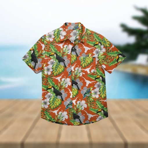 Texas Longhorns Floral Hawaiian Shirt