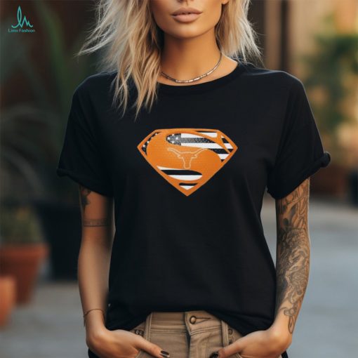 Texas Longhorns Superman logo shirt